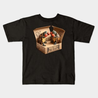 Box Turtles Boxing in a Box T-Shirt | Funny Ultimate Box Turtle Shirt | Perfect Cute Birthday Party tshirt | Best Lazy Animal Lover Gift Kids T-Shirt